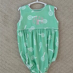 Green Tennis Racket Baby Bubble